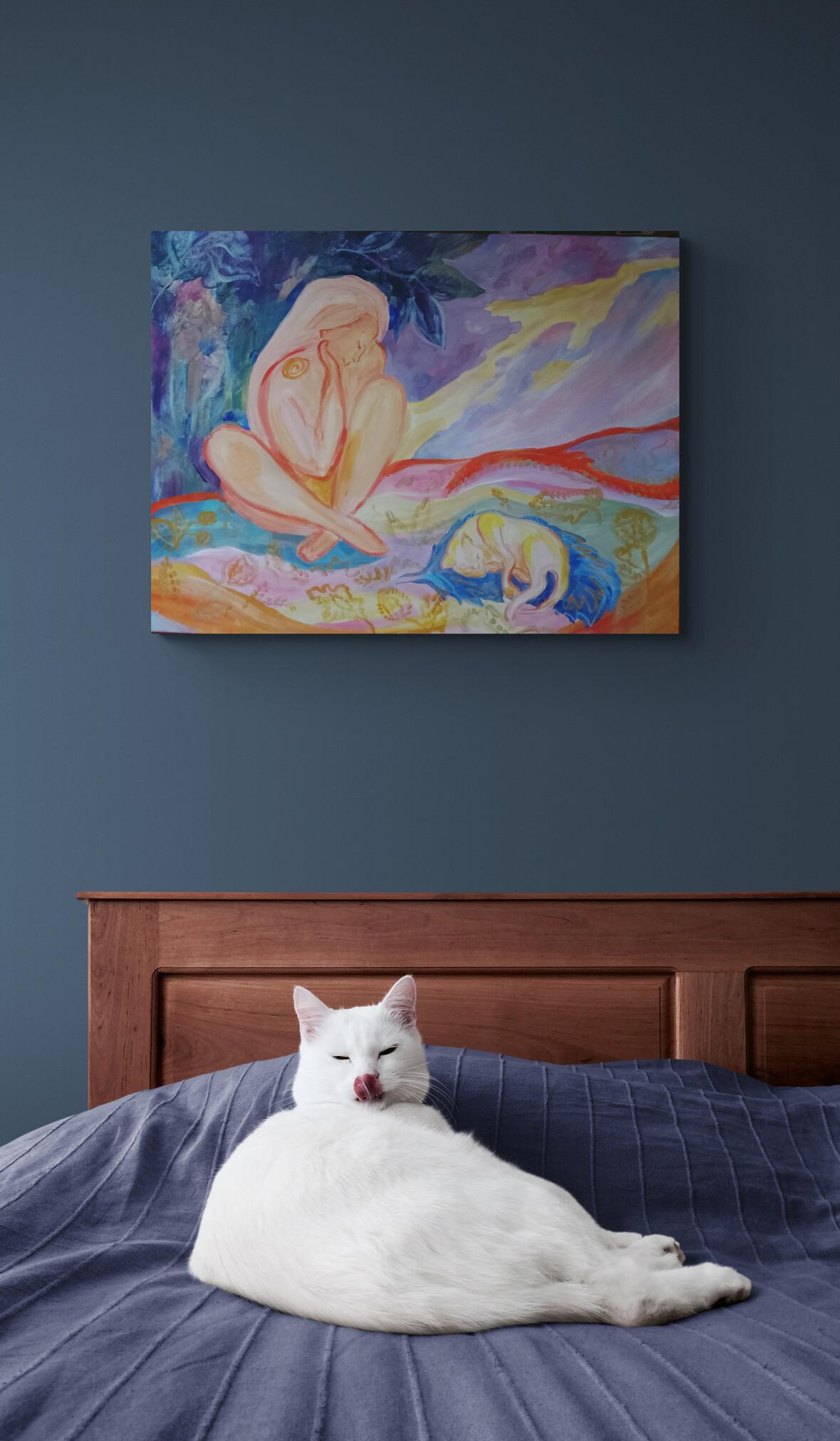 Serenity of Essence, figuratives Originalgemälde von Tetiana Pchelnykova im Angebot 4