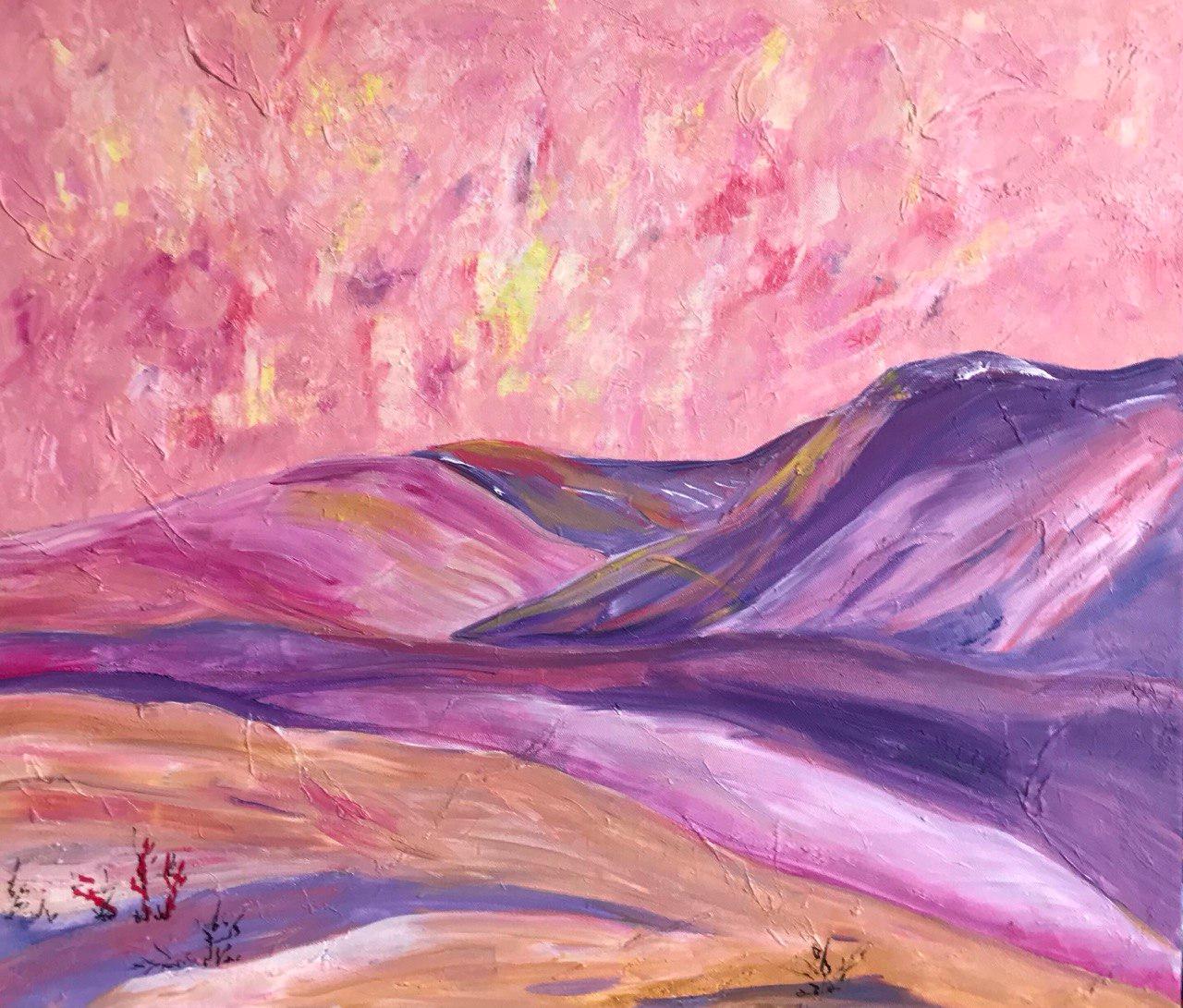 Nella sua ultima opera, "Whispers of the Mountains", che fa parte della serie "Silence", l'artista esplora la serena bellezza e la profonda quiete che si possono trovare nelle vaste distese della natura. Questo pezzo, caratterizzato da uno stile