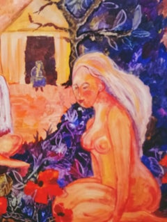 Susurros del Tiempo: La Reunión, pintura original de Tetiana Pchelnykova