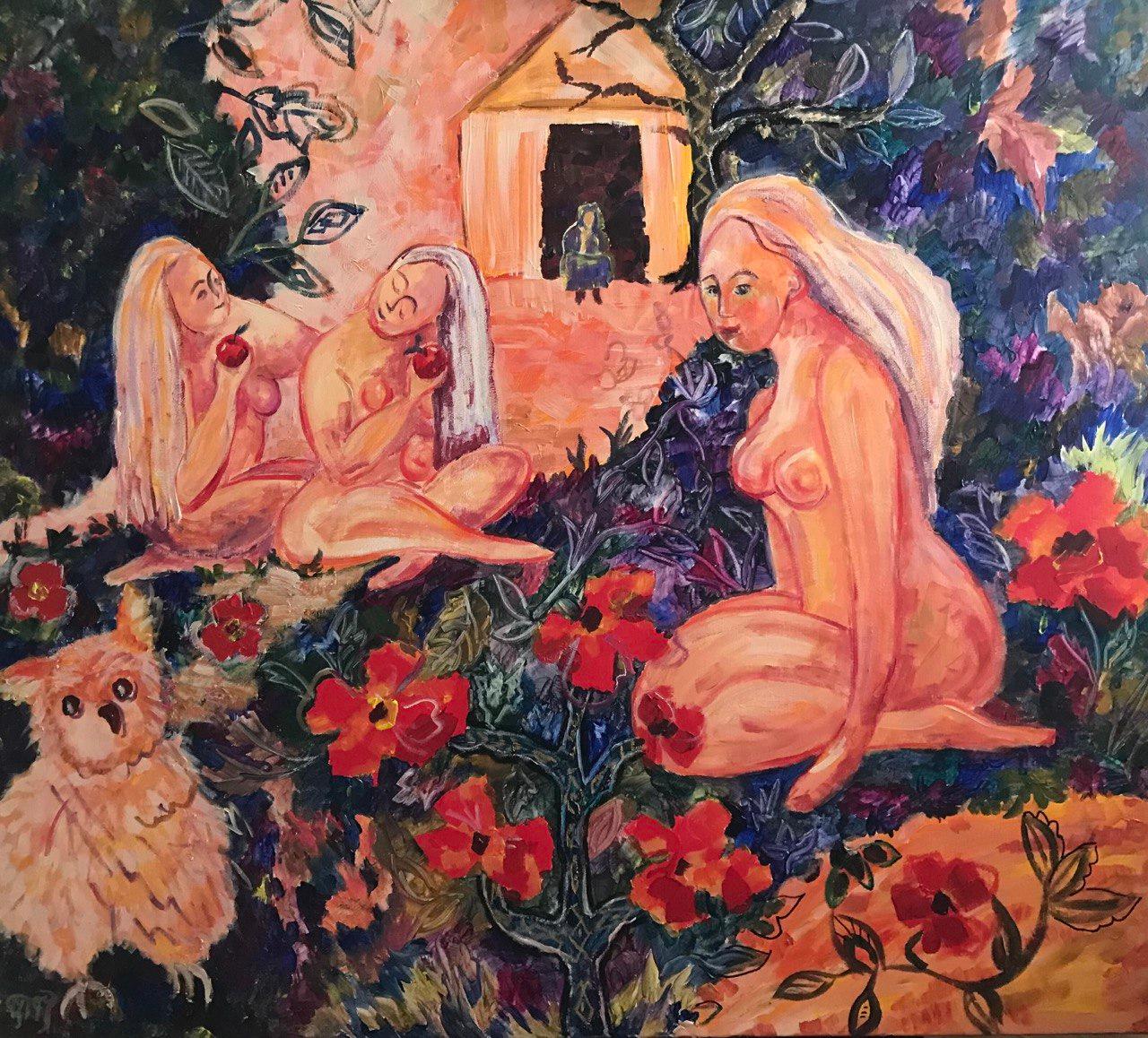 Whispers of Time: The Gathering, original painting by Tetiana Pchelnykova