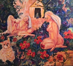 Susurros del Tiempo: La Reunión, pintura original de Tetiana Pchelnykova