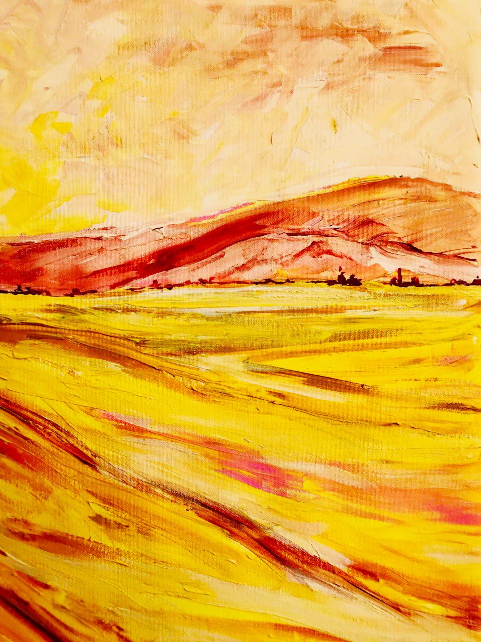 Yellow fields, Silence Serie by Tetiana Pchelnykova For Sale 9