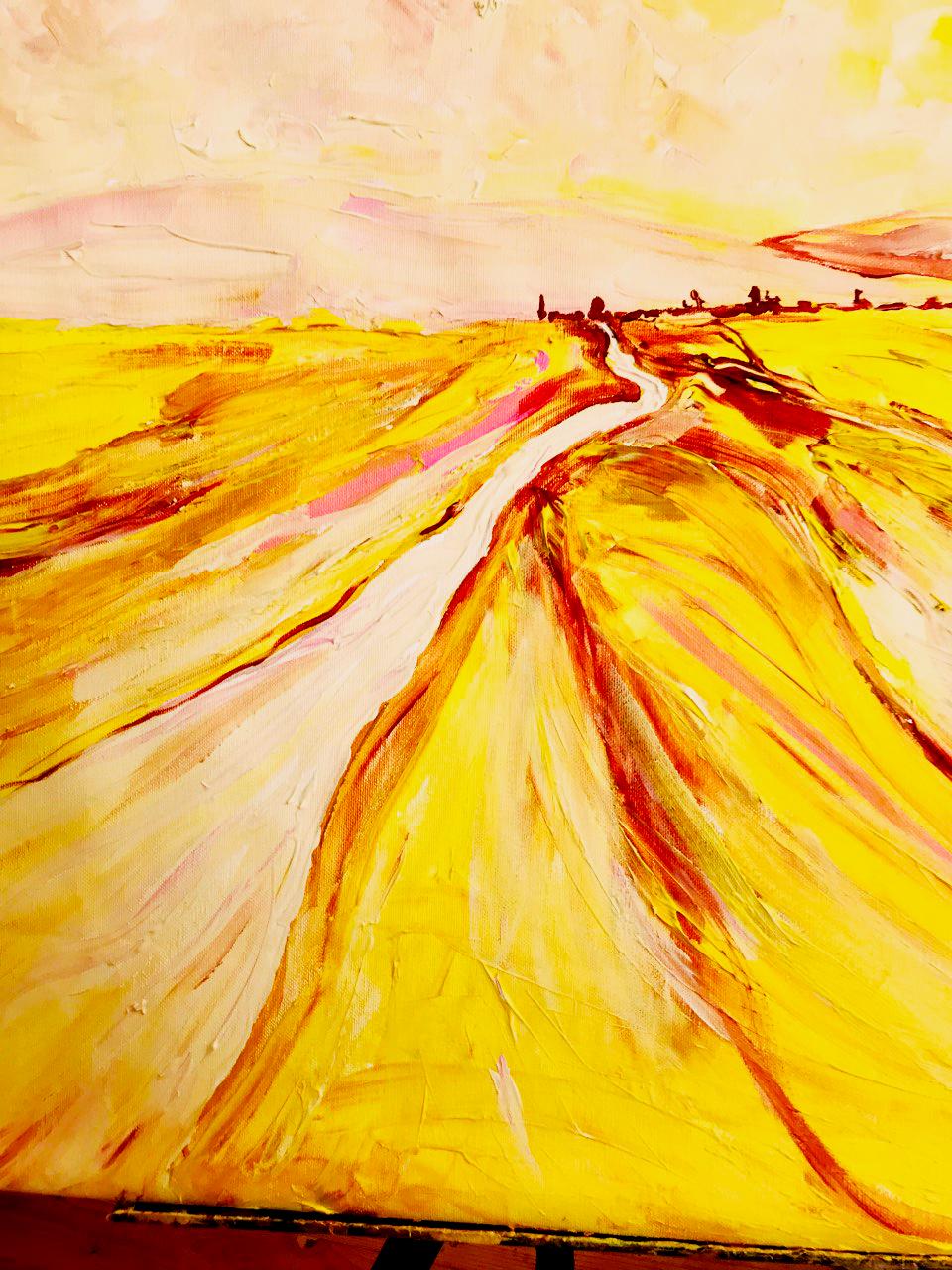 Yellow fields, Silence Serie by Tetiana Pchelnykova For Sale 6