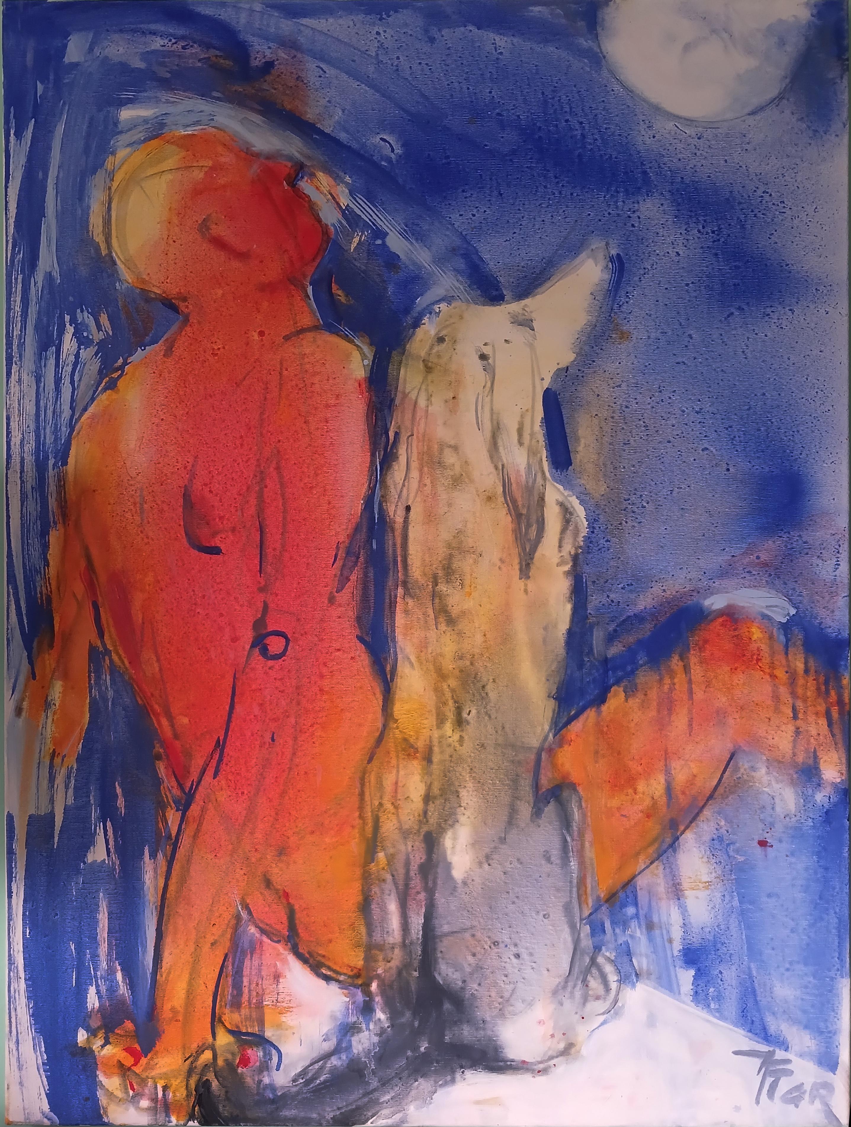 Figurative Painting Tetiana Tarasenko - "Pleine lune