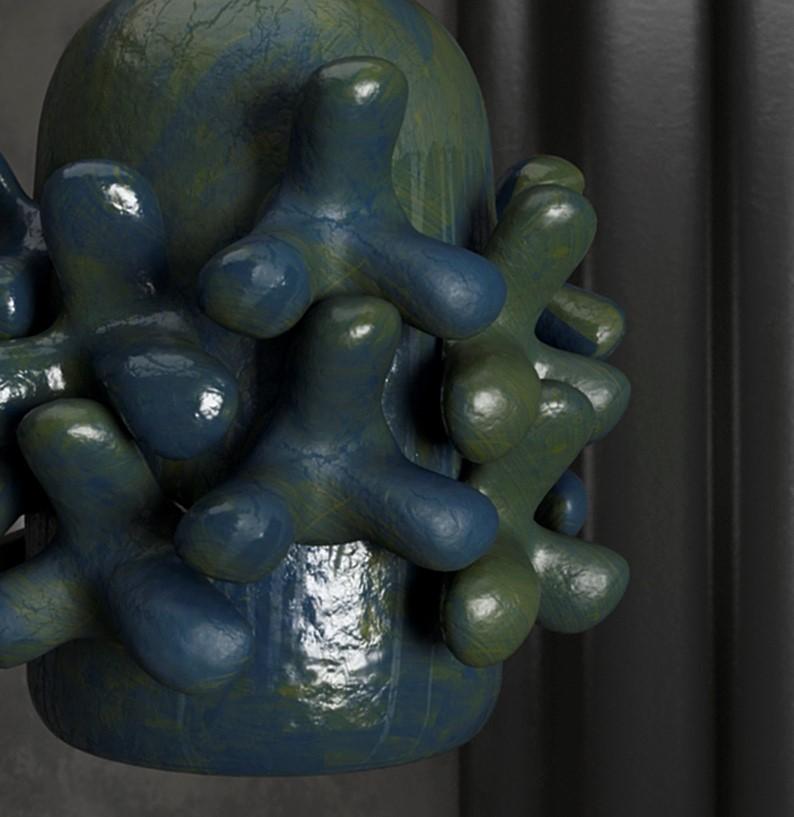 Modern Tetra Ceramic Pendant Lamp by Makhno