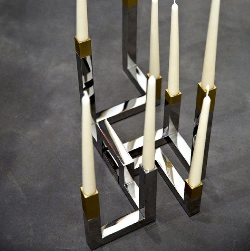 Brass Tetra CS, Candle Holders   For Sale