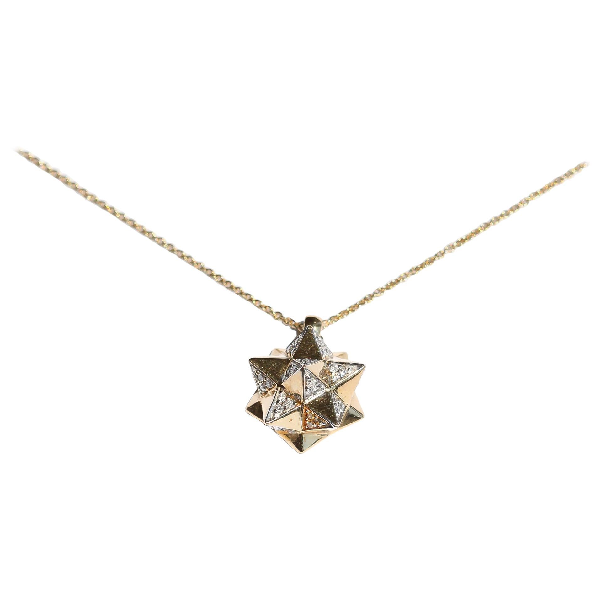 Tetra Diamond Necklace For Sale