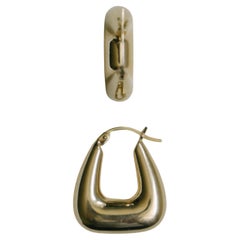 Tetra Hoops II Earrings in Recycled 14K Yellow Gold by J. Hannah