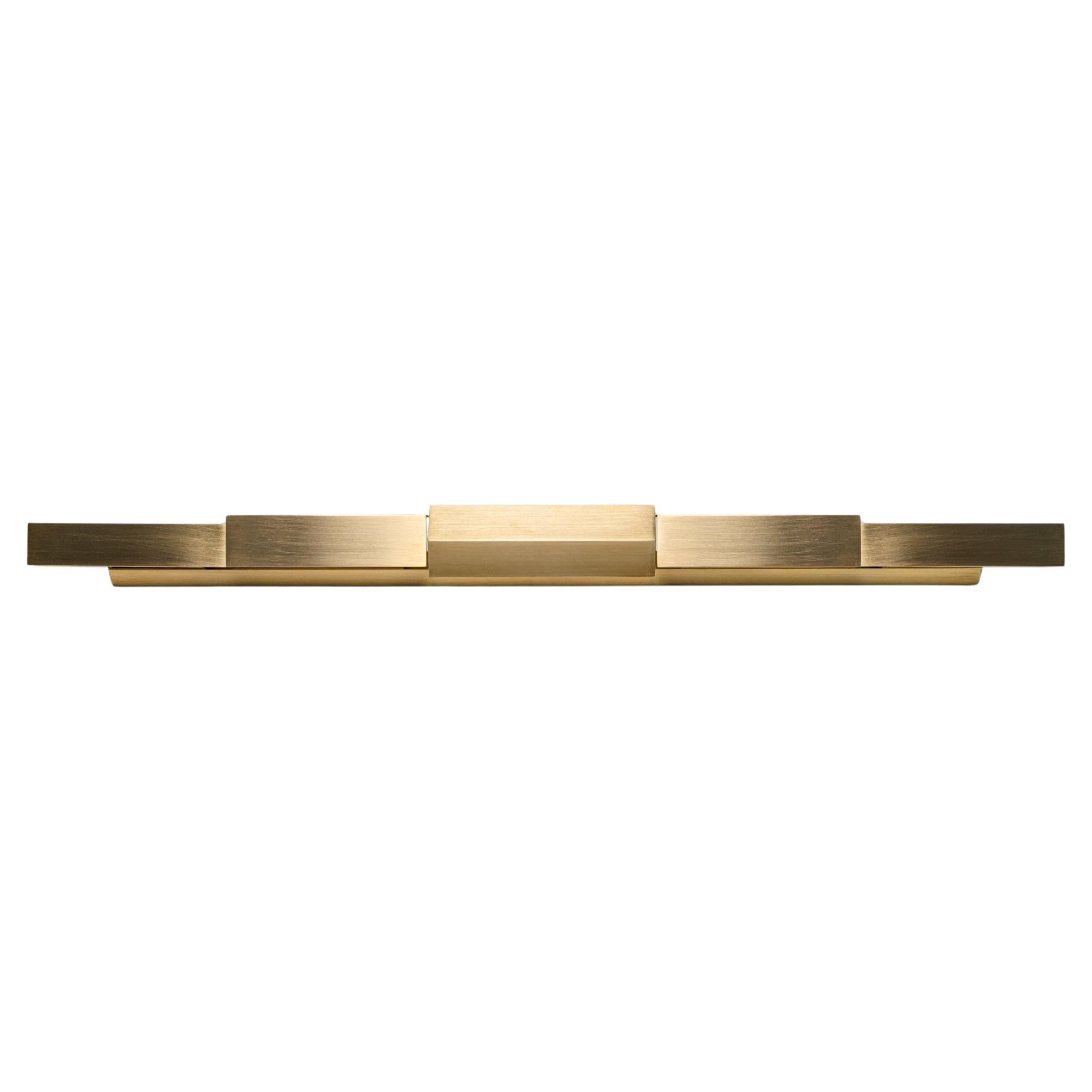 Tetra Horizon sconce in brushed brass by Diaphan Studio