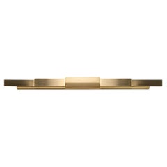 Tetra Horizon sconce in brushed brass by Diaphan Studio