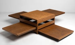 Tetra Legno Coffee Table by Bernard Vuarnesson, France, circa 1970