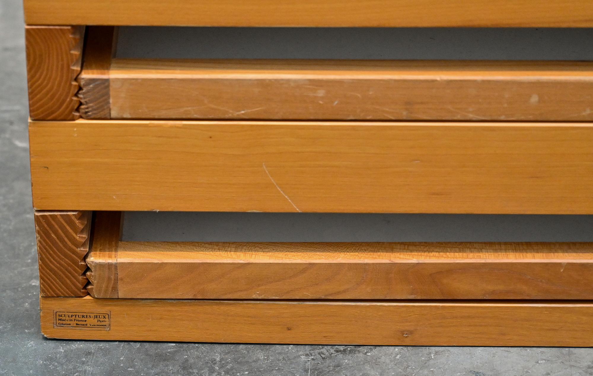 20th Century Tetra low table by Bernard Vuarnesson for Sculptures Jeux