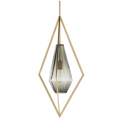 Tetra Pendant Lamp in Brass and Glass