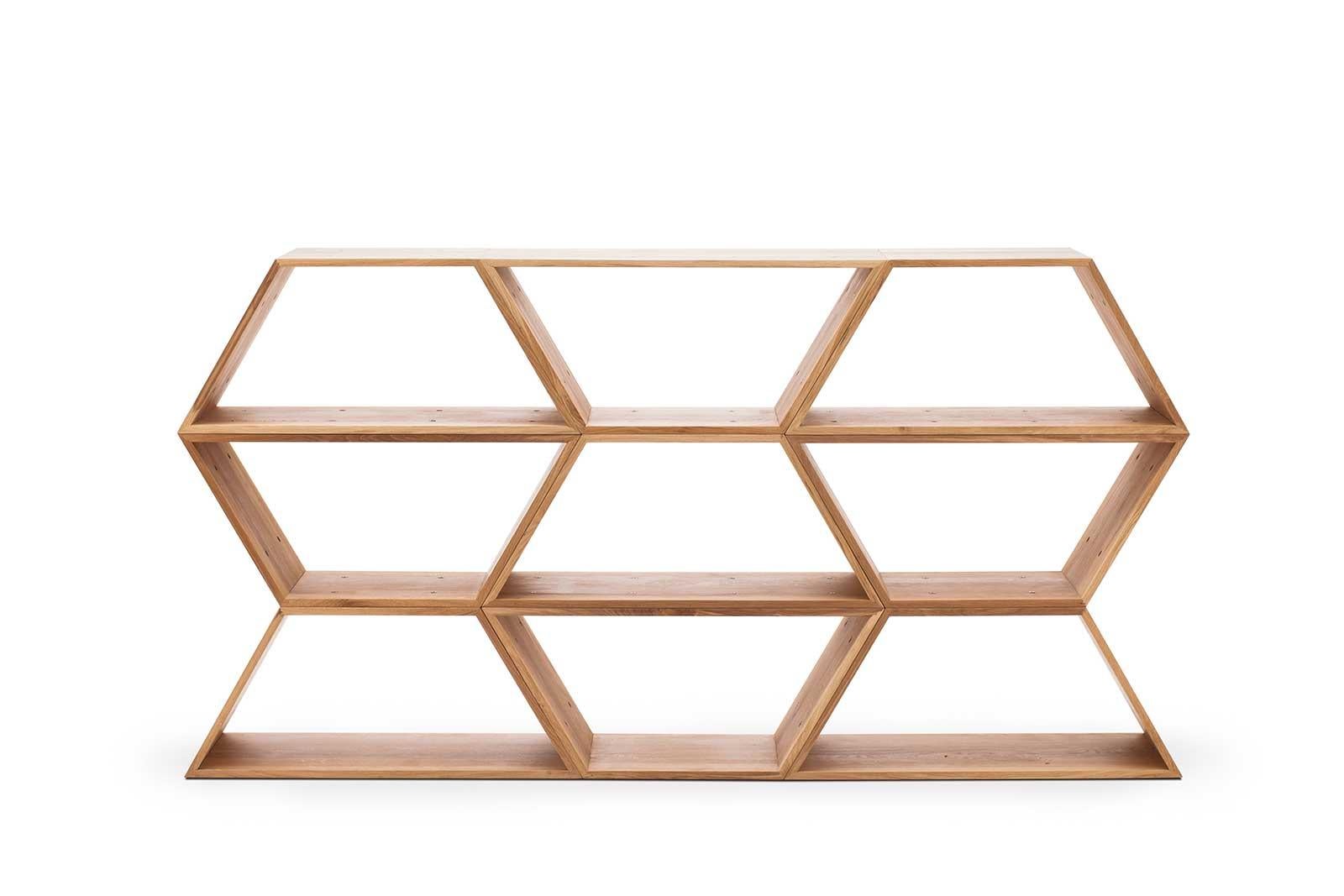 XXIe siècle et contemporain Tetra, étagères modulaires contemporaines en Oak Solid, Made in Ratio en vente