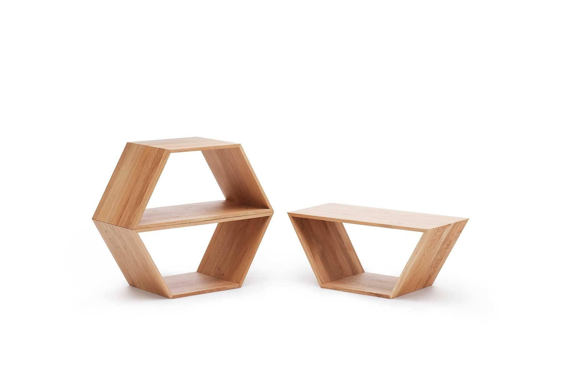 Tetra, Massive Eiche Modular Contemporary Regale, Made in Ratio (Geölt) im Angebot