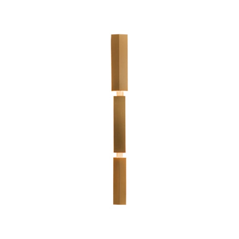 Tetra Twin sconce in brushed brass by Diaphan Studio