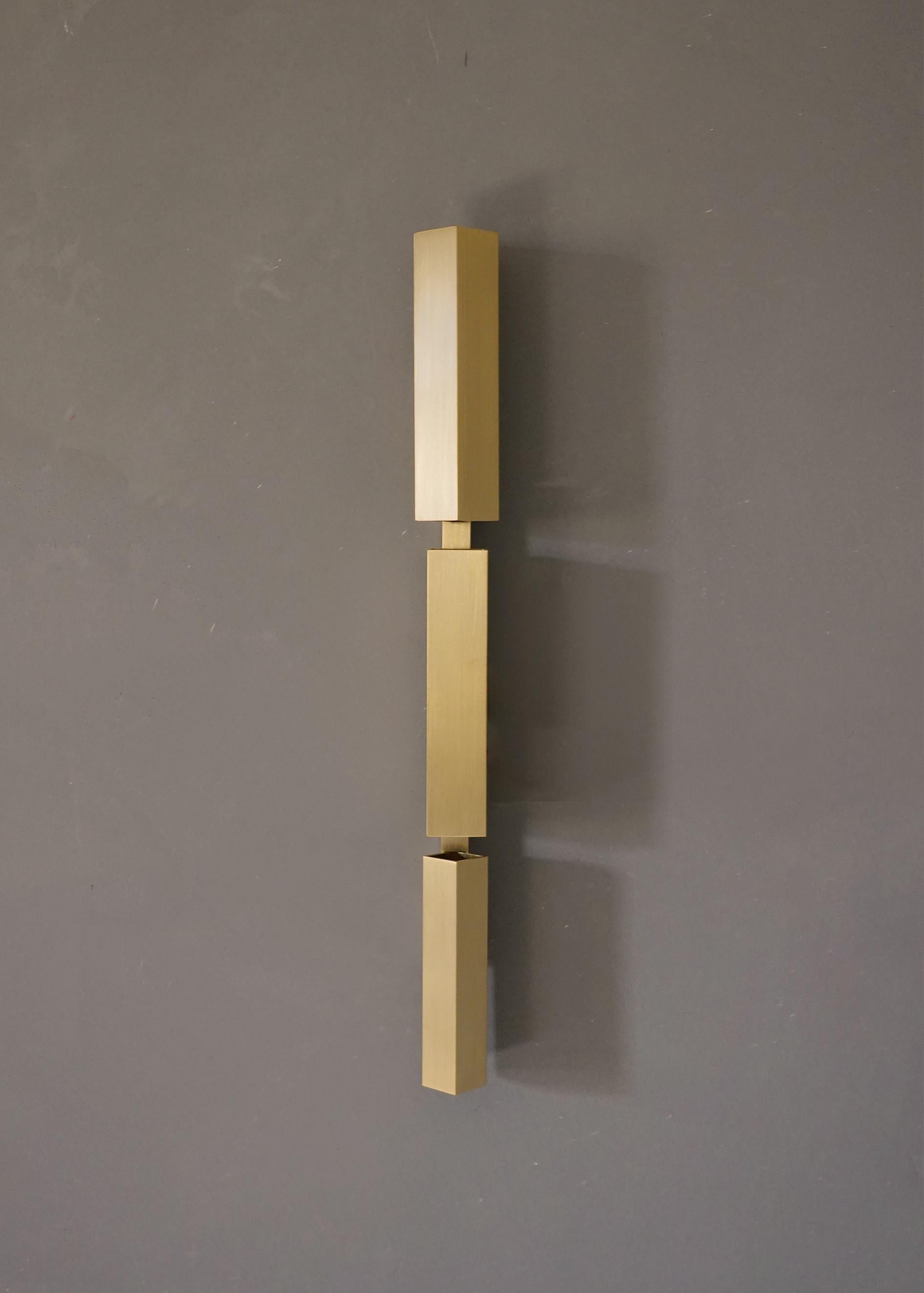Tetra Twin - Solid Brass Wall Light Handmade by Diaphan Studio For Sale 1