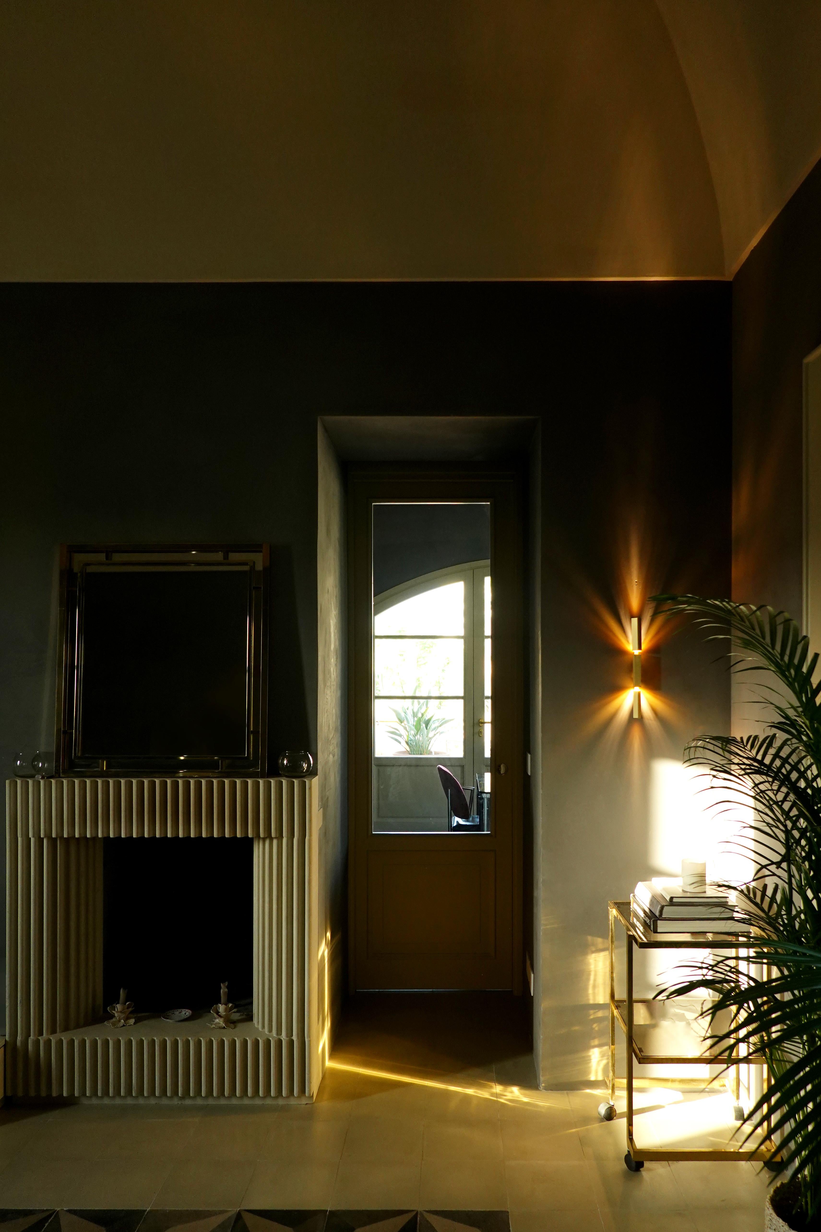 Modern Tetra Twin - Solid Brass Wall Light Handmade by Diaphan Studio For Sale