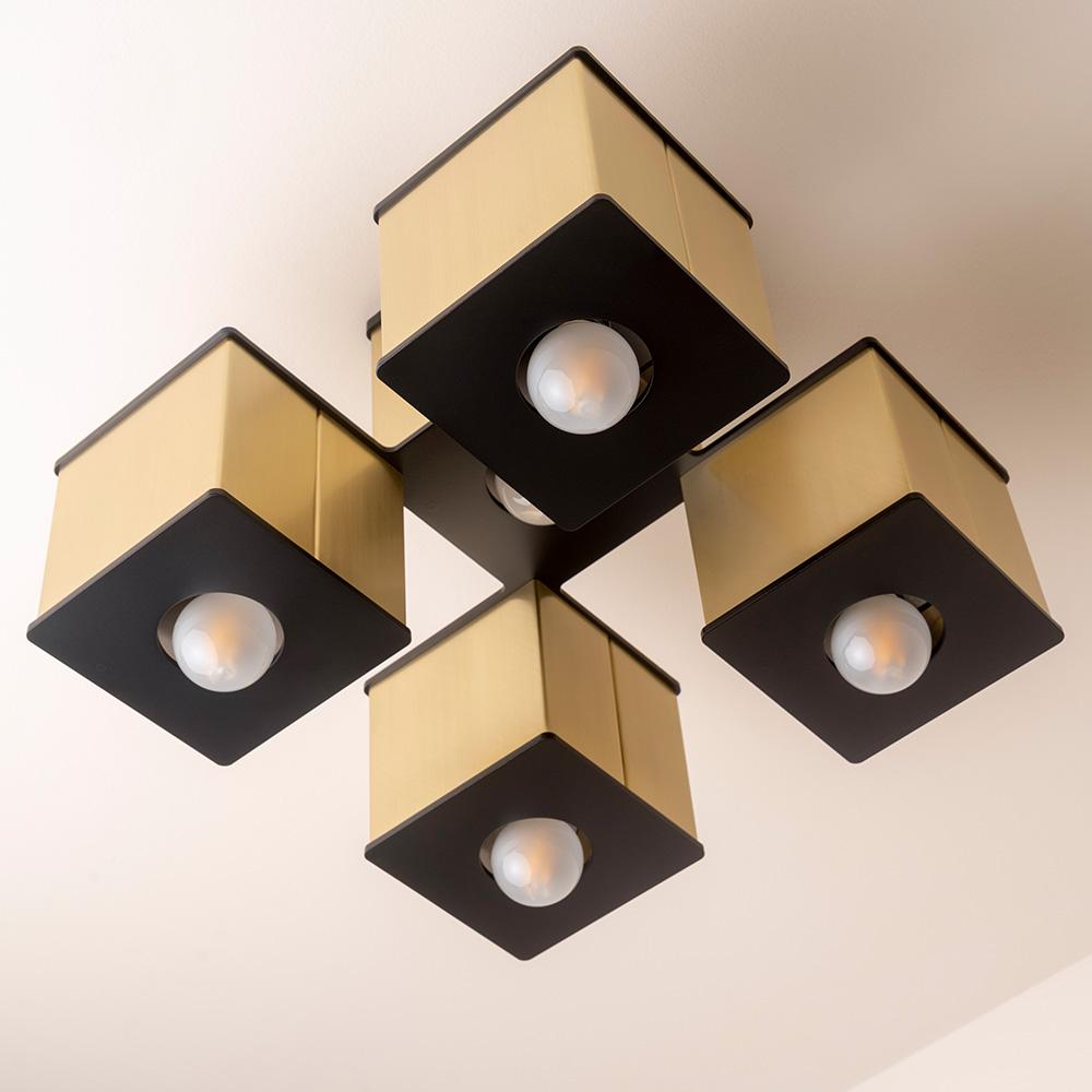 Modern Tetra V Flush Mount Light by Studio DUNN For Sale