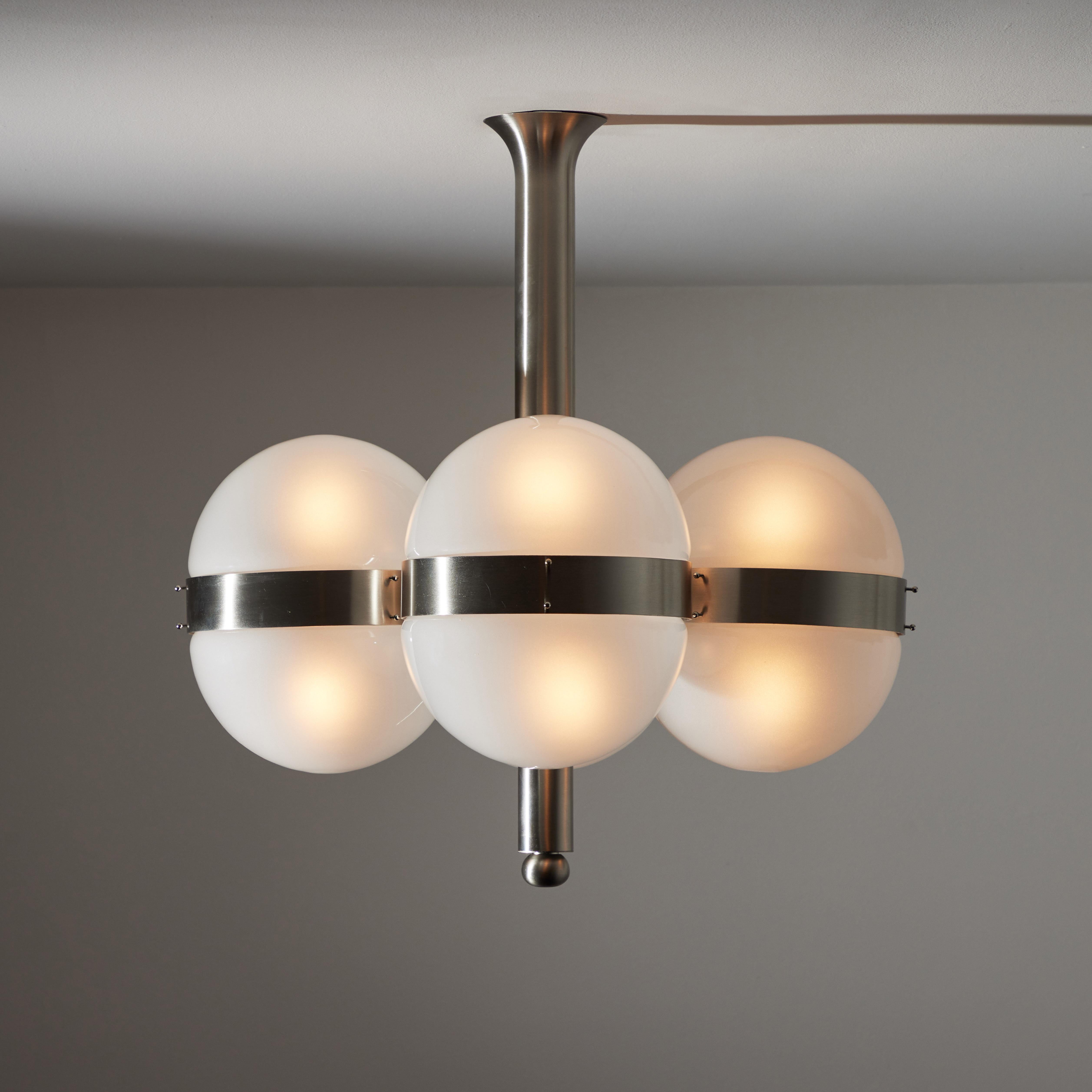 Brushed “Tetraclio” Chandelier by Sergio Mazza for Artemide