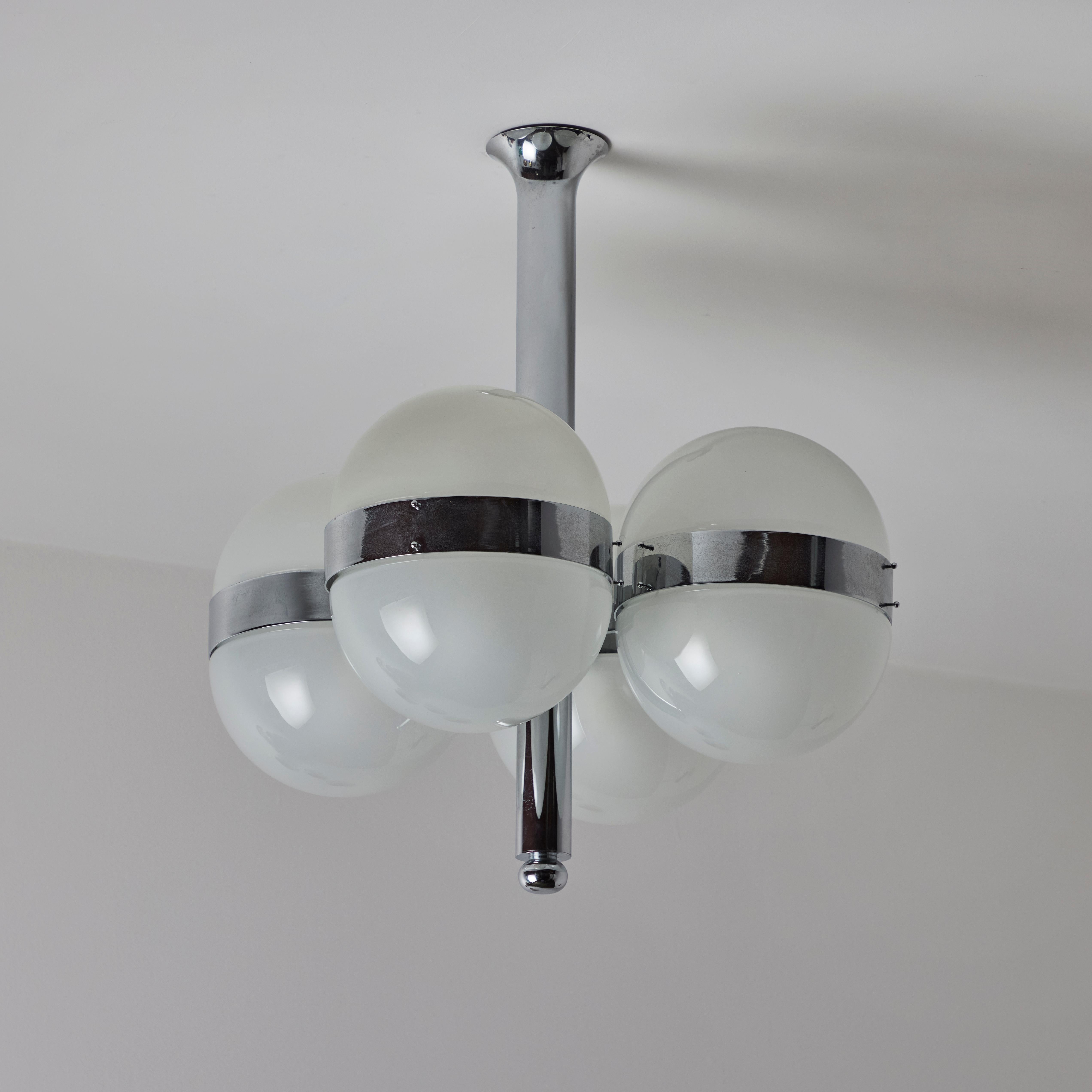 Glass “Tetraclio” Chandelier by Sergio Mazza for Artemide For Sale