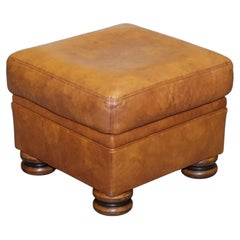 TETRAD CORDOBA TAN LEATHER FOOTSTOOL RETAILED BY JOHN LEWiS
