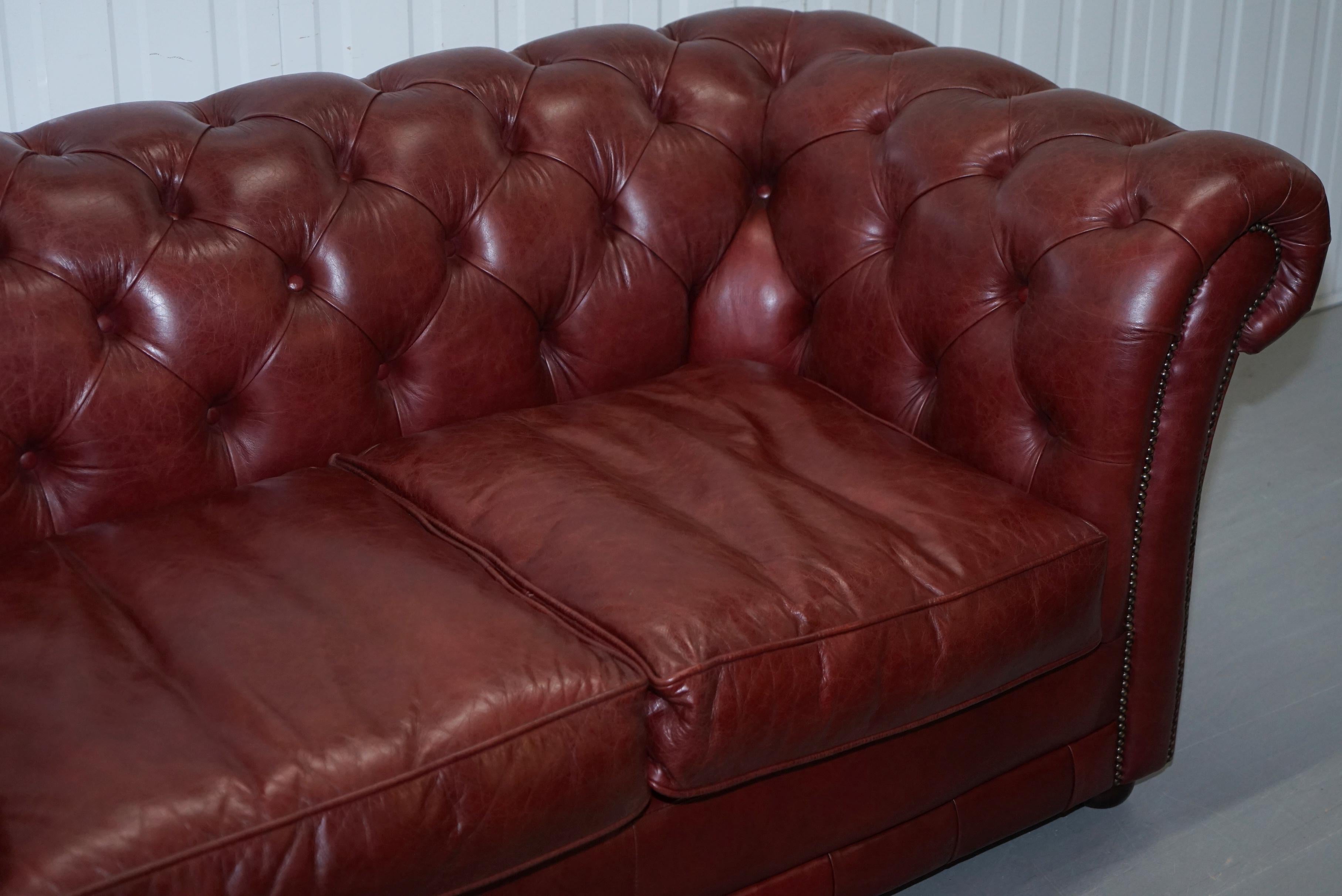 reddish brown leather sofa