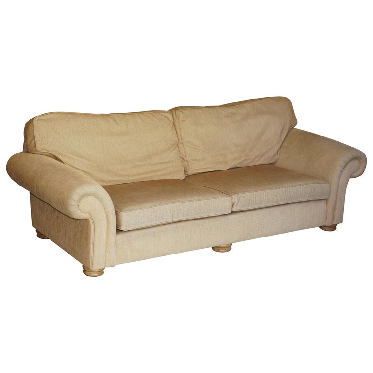 Tetrad Hand Made in England Somerville Four Seater Large Fabric Upholstered  Sofa For Sale at 1stDibs