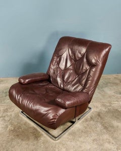 Tetrad Nucleus Brown Armchair Leather Chairs Sofa Mid Century Vintage Retro MCM