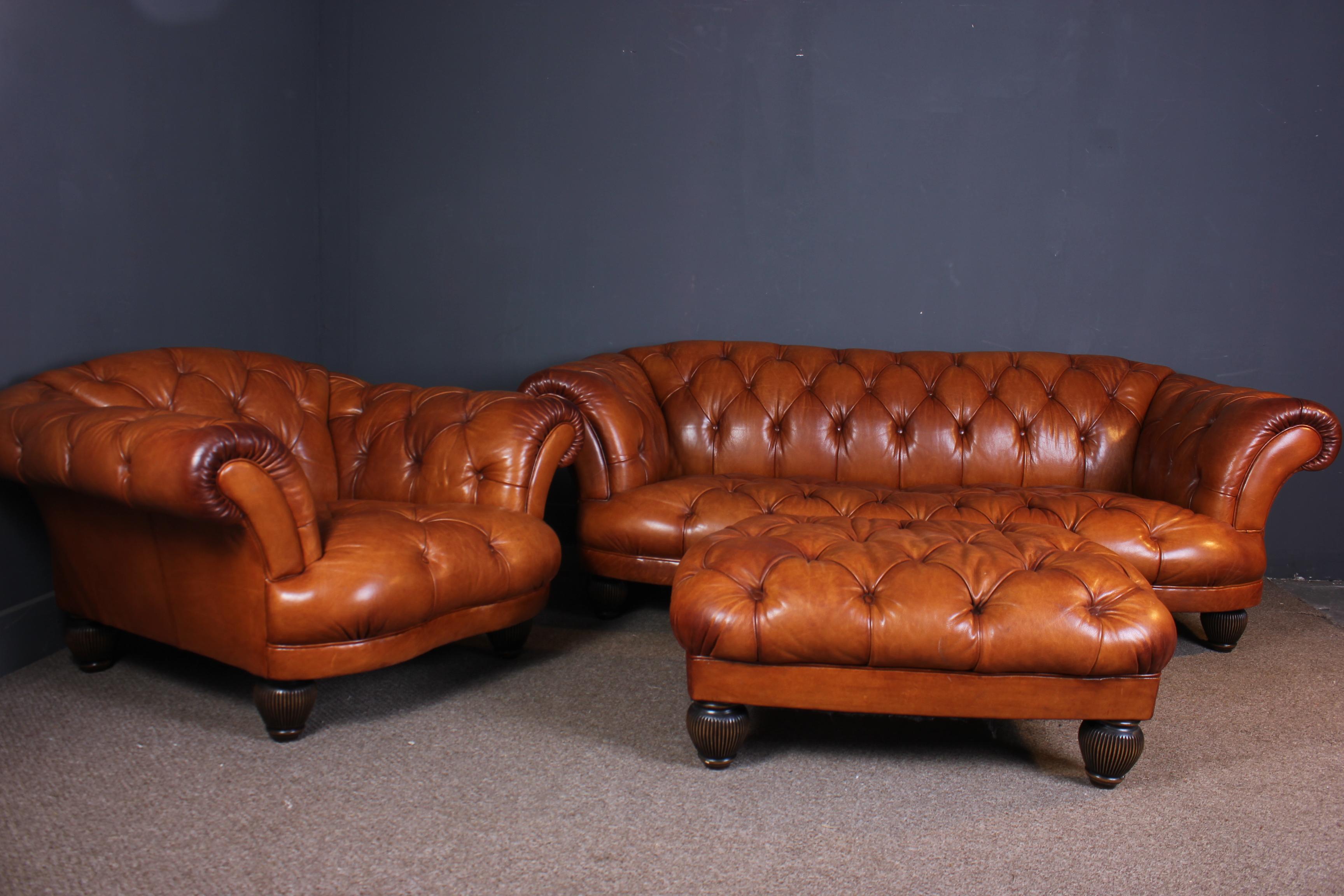 tetrad oskar leather suite including grand sofa