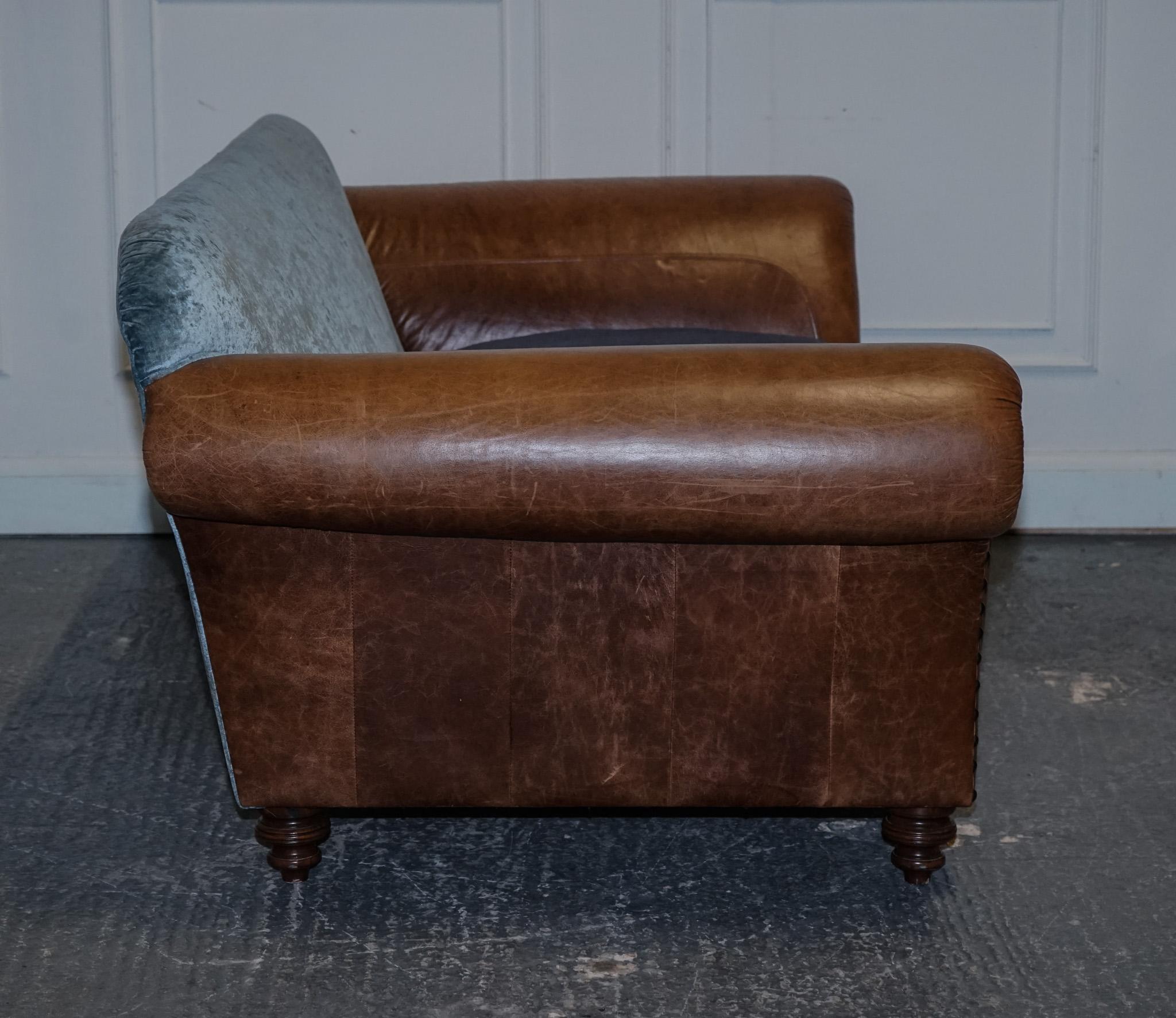 TETRAD WESTWOOD LEATHER & FABRIC THREE TO FOUR SEATER SOFA WITH SCATTER CUSHiONS 7