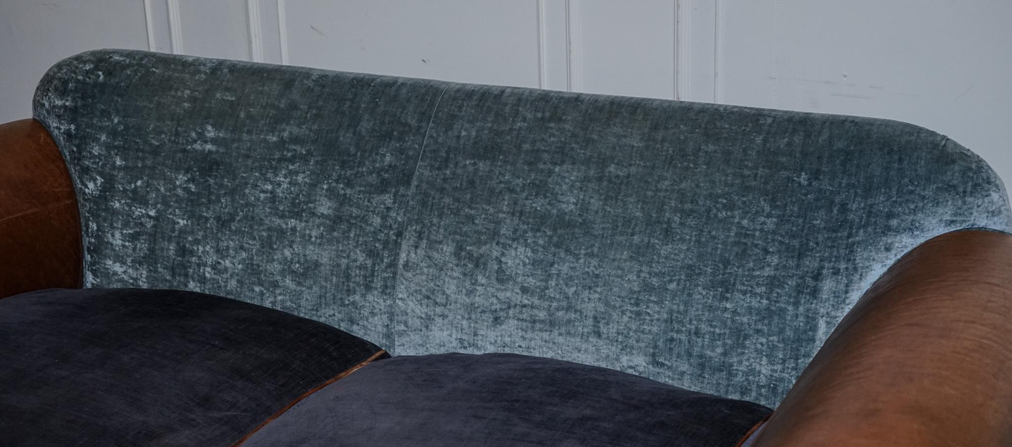 TETRAD WESTWOOD LEATHER & FABRIC THREE TO FOUR SEATER SOFA WITH SCATTER CUSHiONS 2