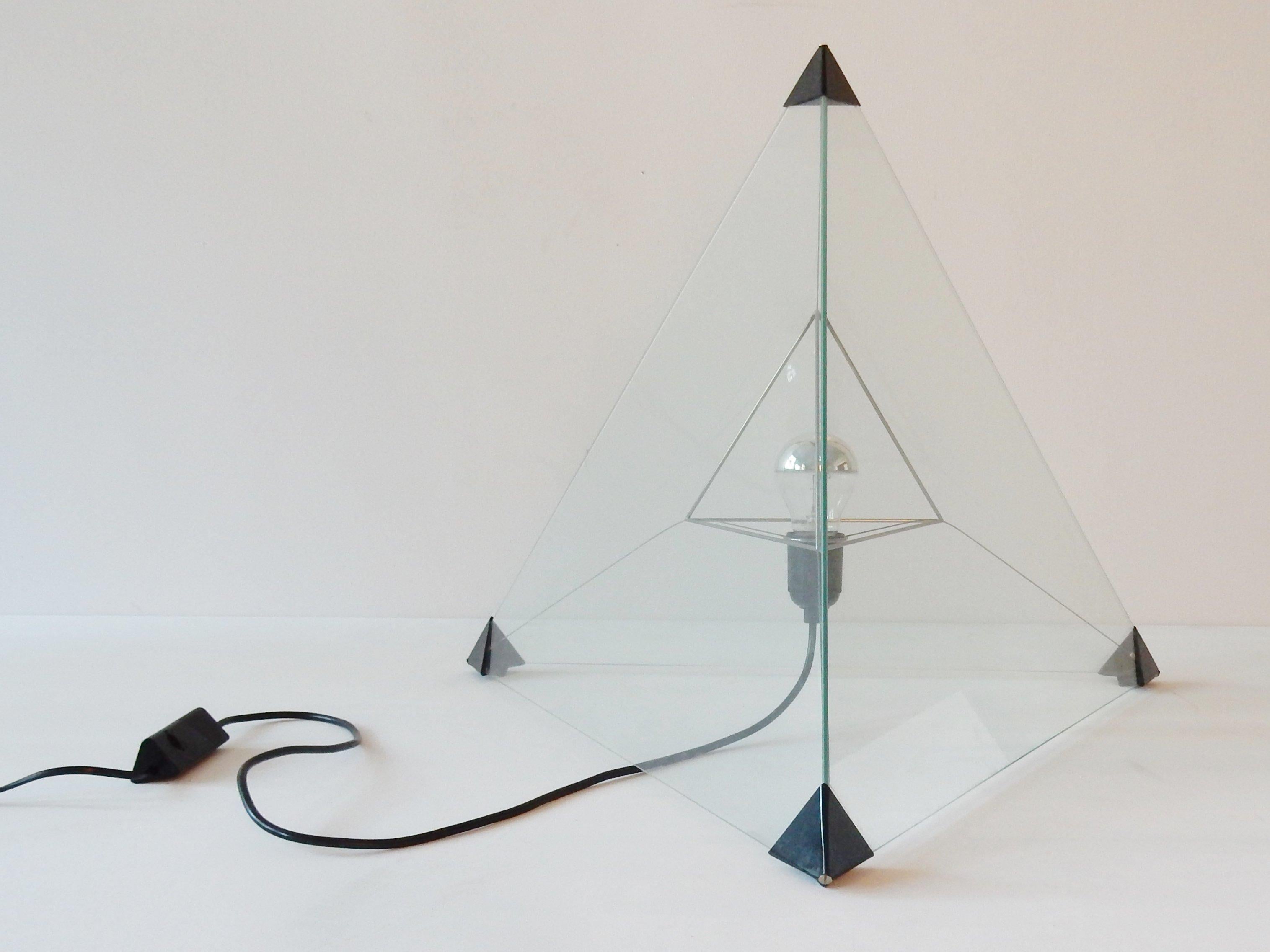 Metalwork 'Tetrahedron' Table or Floor Lamp, Dutch Design, 1970s For Sale