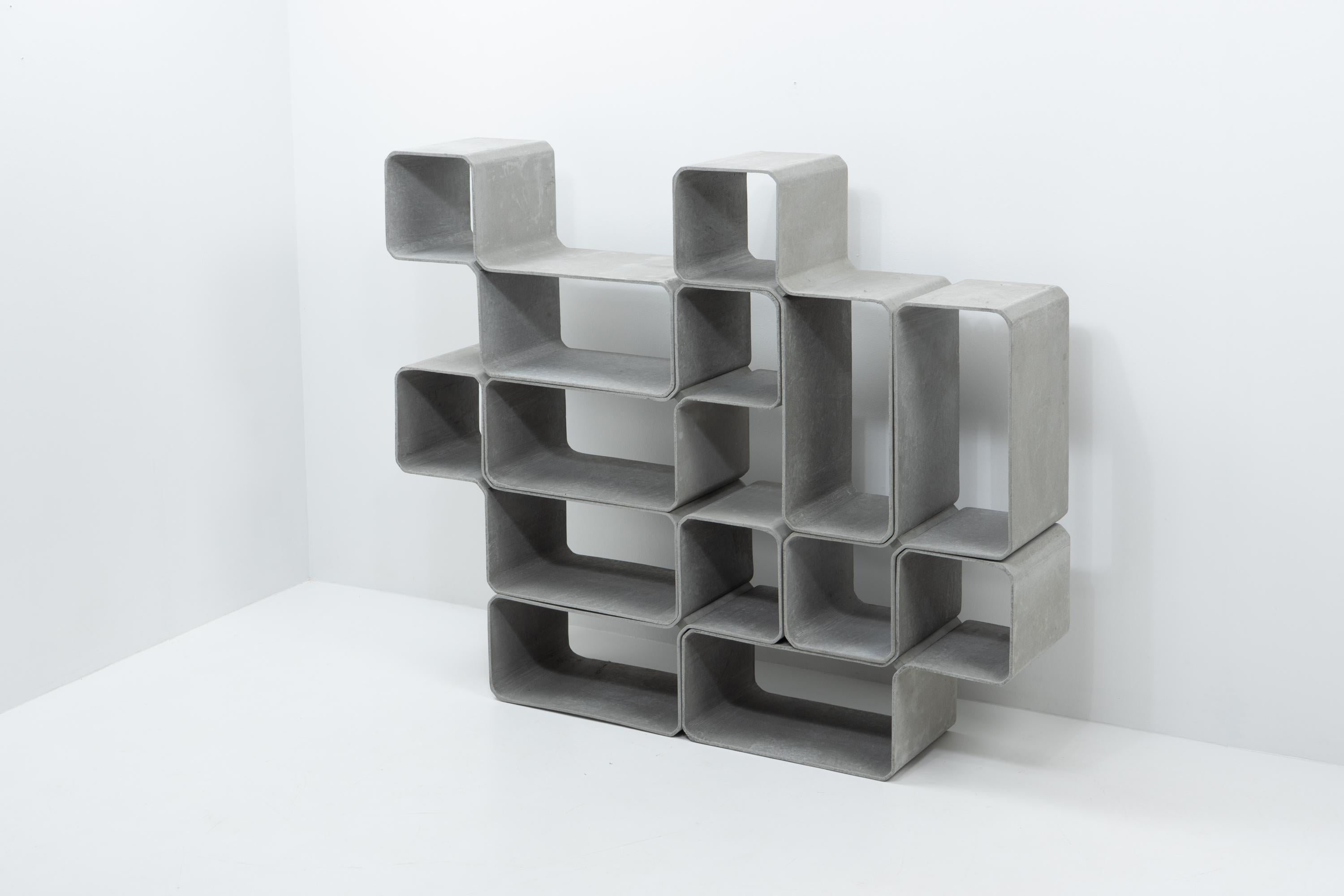 Cement Tetris Modular Storage Unit, Fries & Zumbühl, Switzerland 2000s For Sale