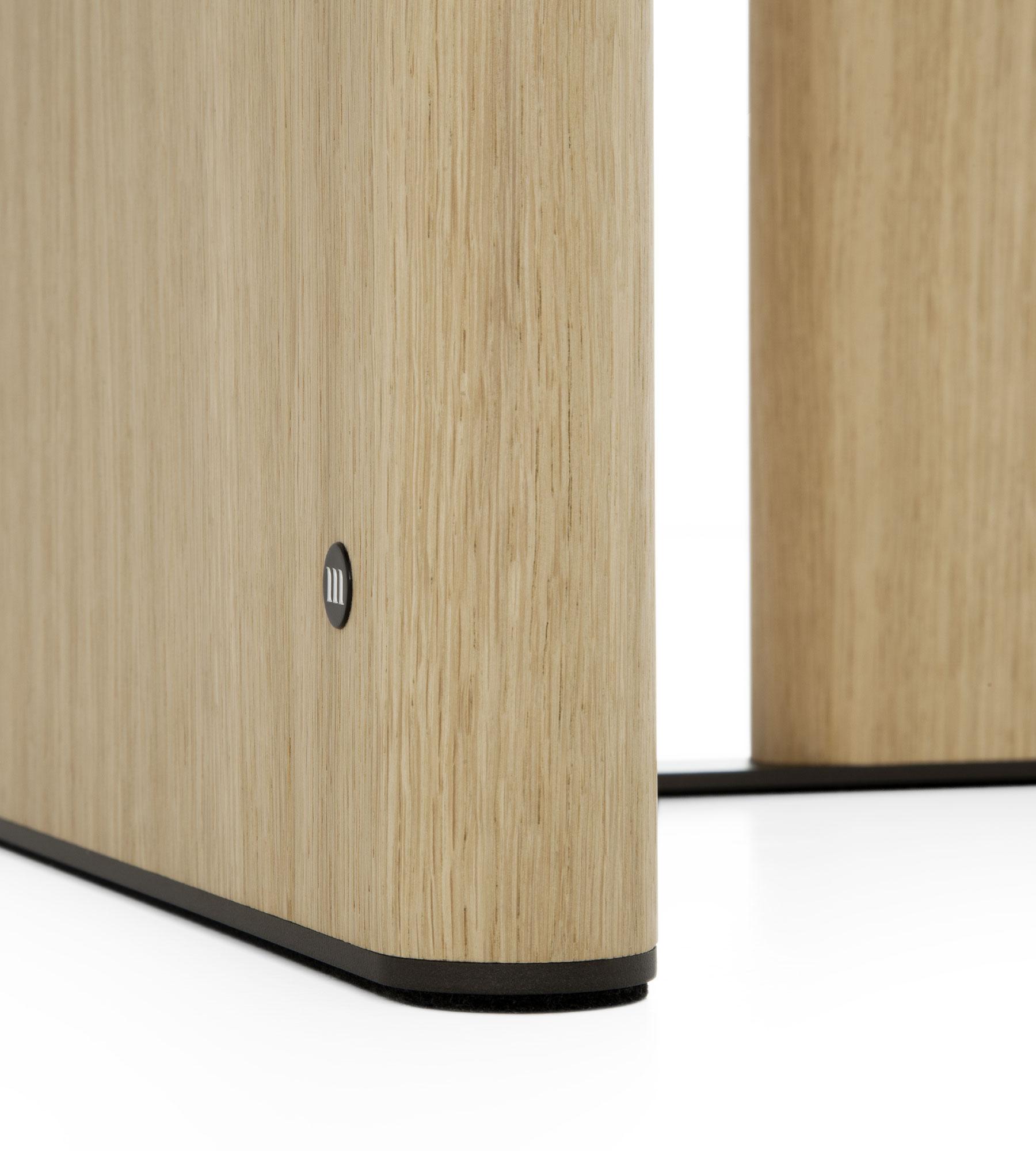 Contemporary Tetris Oak and Marble Console by Morica Design For Sale