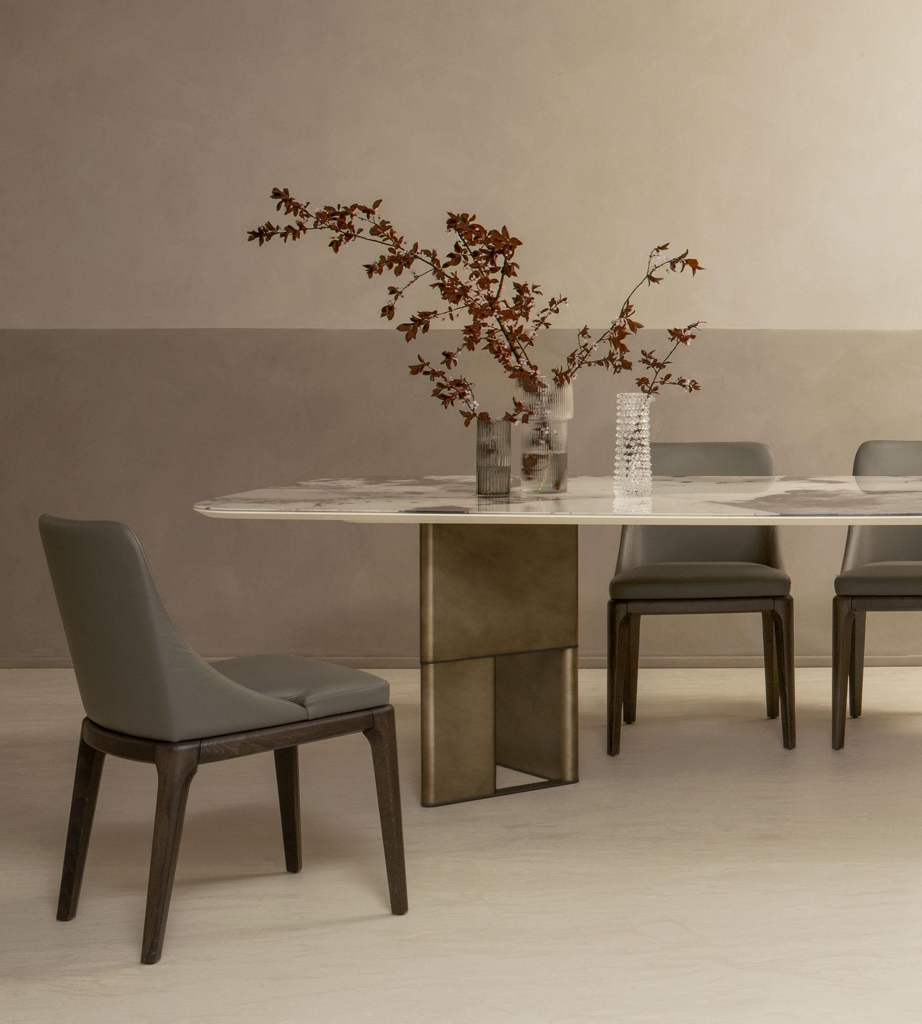 Postmoderne Table de salle à manger Tetris Patagonia en verre et bronze, 10 places, par Morica Design en vente