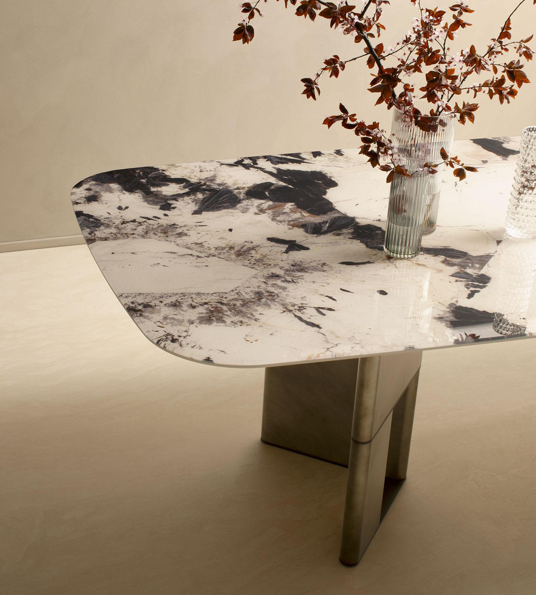 Table de salle à manger Tetris Patagonia en verre et bronze, 10 places, par Morica Design Neuf - En vente à Geneve, CH