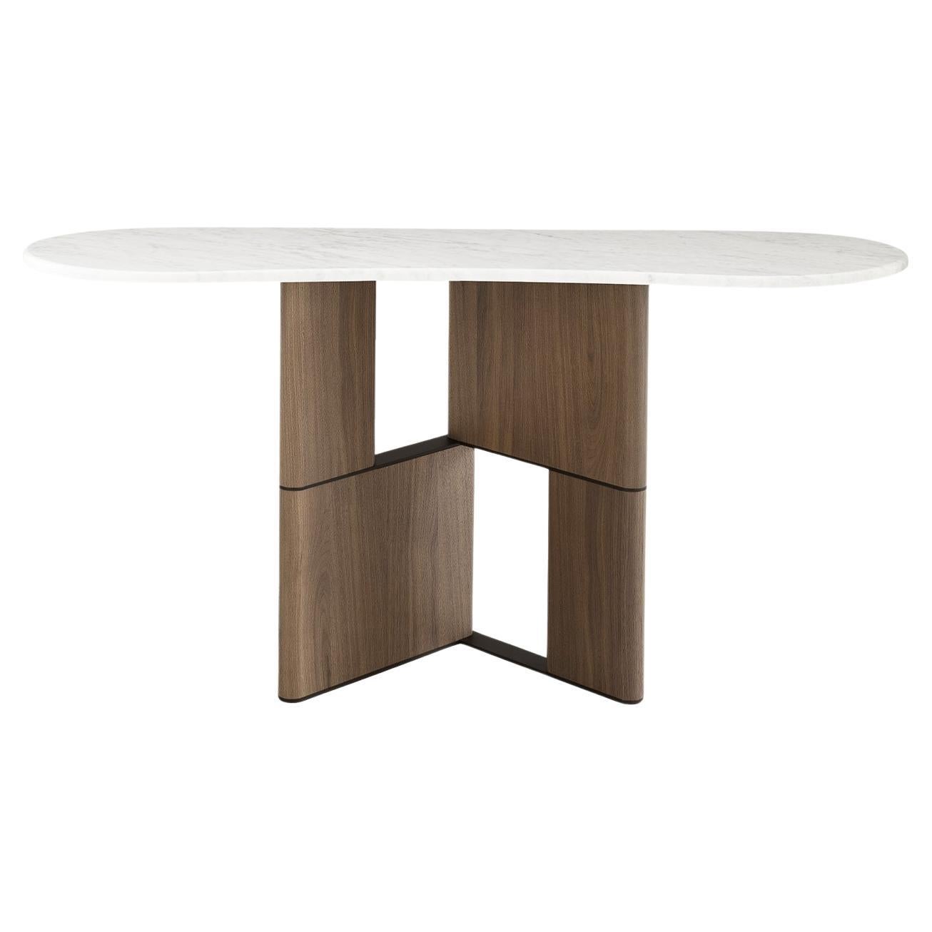 Tetris Konsole aus Nussbaum und Marmor von Morica Design