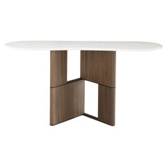 Tetris Konsole aus Nussbaum und Marmor von Morica Design