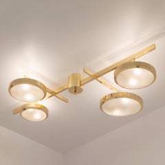 Plafoniera Tetrix di Gaspare Asaro - Finitura ottone lucido