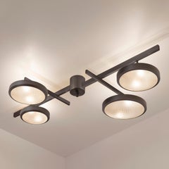 Tetrix Ceiling Light by Gaspare Asaro- Black Bronze Finish