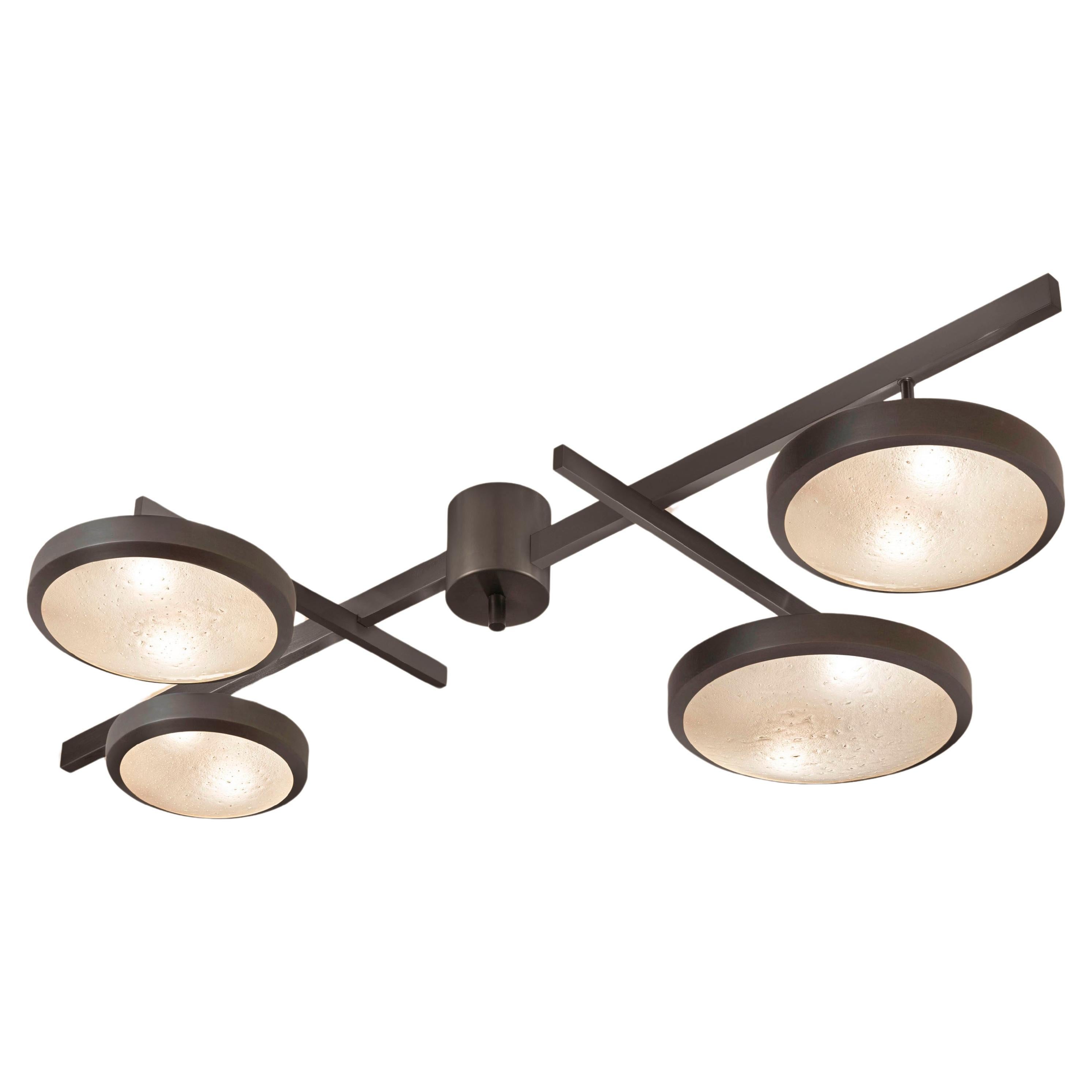 Tetrix Ceiling Light by Gaspare Asaro- Black Bronze Finish For Sale