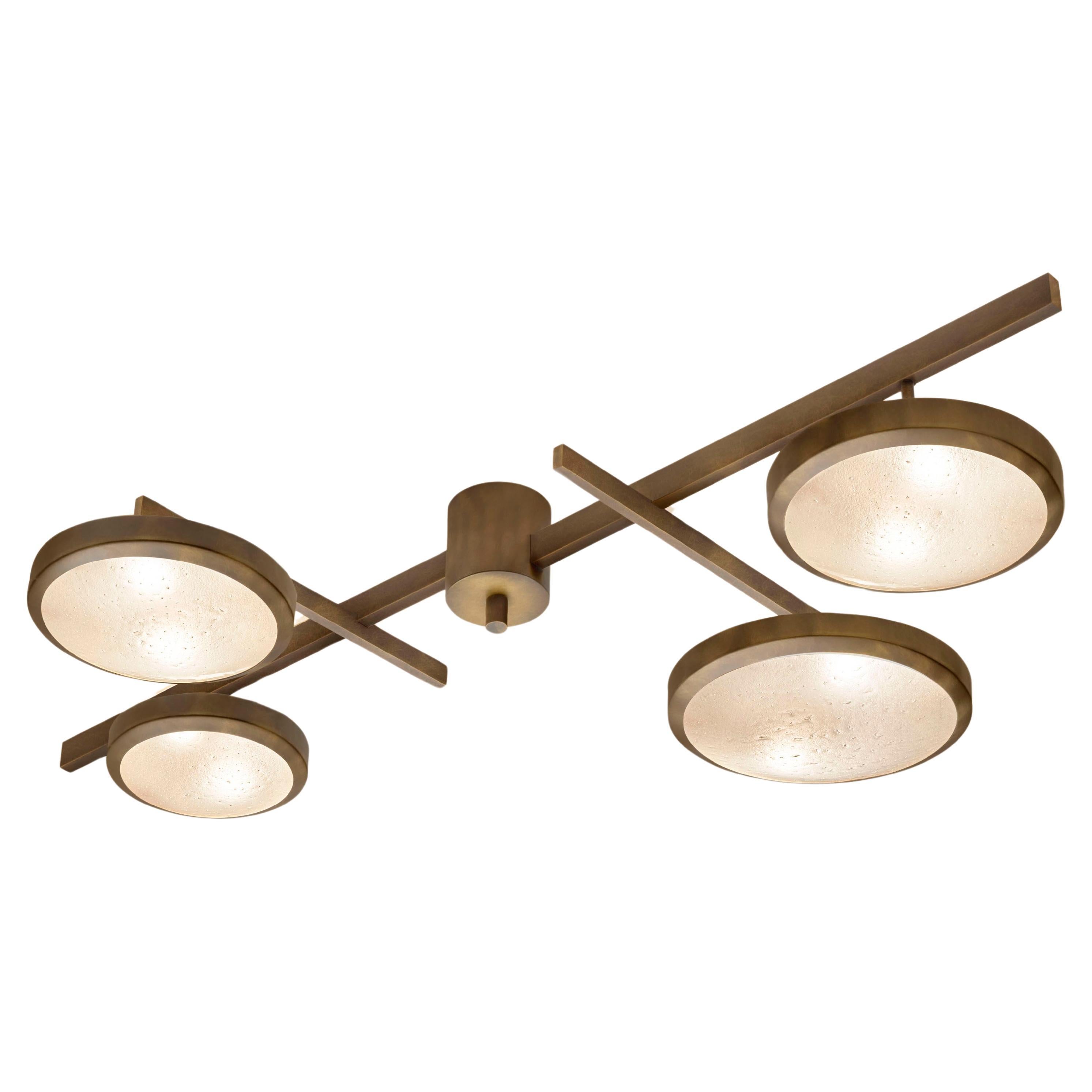 Tetrix Ceiling Light by Gaspare Asaro - Bronze Finish  For Sale
