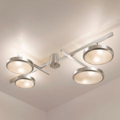 Tetrix Ceiling Light by Gaspare Asaro- Satin Nickel Finish