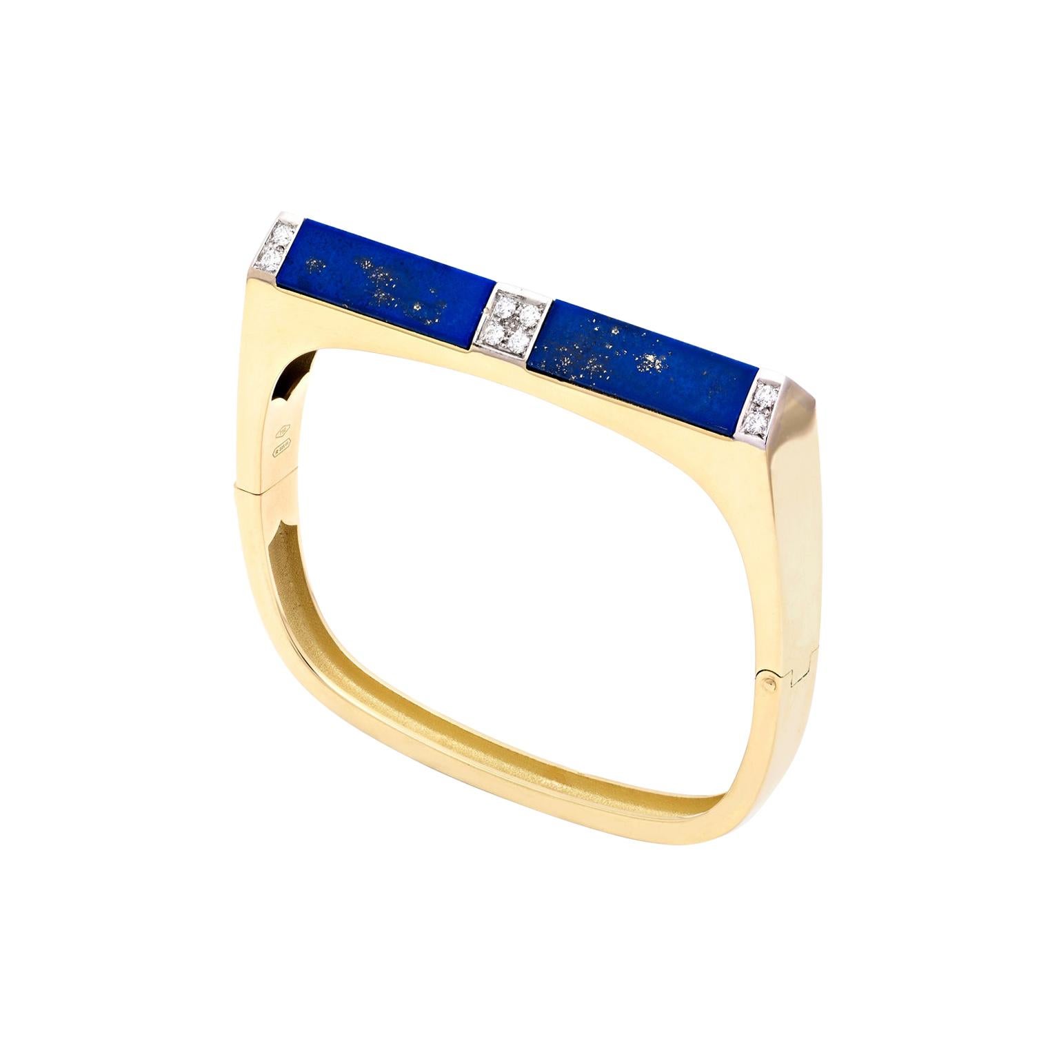 Tetti di Firenze Lapis Lazuli and Diamonds Bracelet For Sale