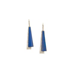 Tetti Di Firenze Lapis Lazuli and Diamonds Earrings