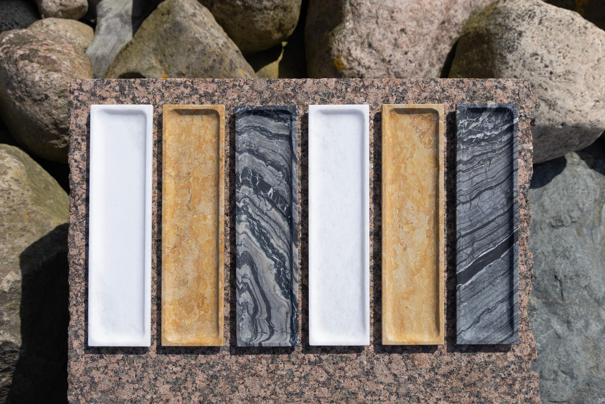 Plato grande de mármol italiano Tevere by Rytsola Collections Mármol en venta