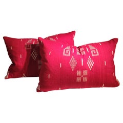 Tex Coco Indian Weaving Bolster Pillows-Pair Antique Tex Coco Indian Weaving Bolster Pillows-Pair