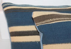 Tex Coco Mexican Indian Weaving Bolster Pillows, Pair