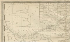 Texas Antique Map 1888 – Railroads, Counties & Frontier Settlements